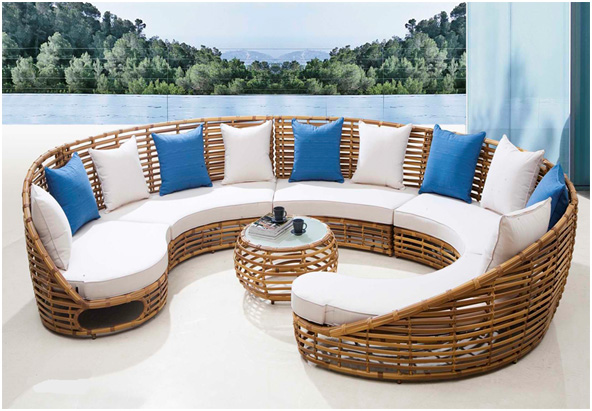 beliani rattan garden furniture